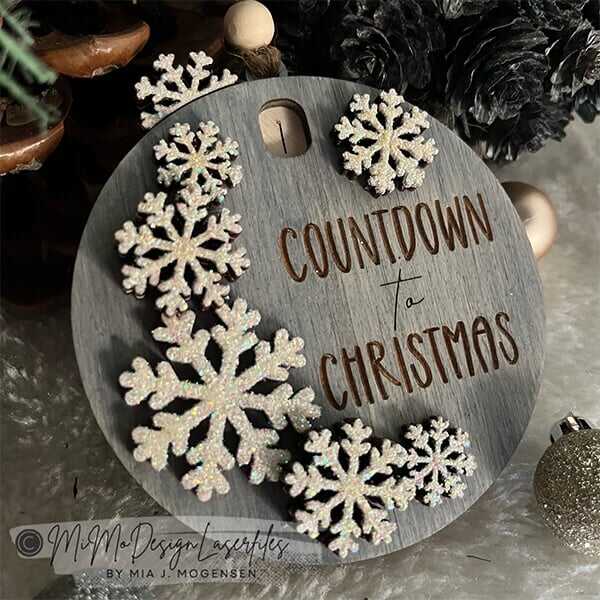 🔥Christmas Sale❄️Snowflakes Countdown to Christmas Sliding Ornament❄️