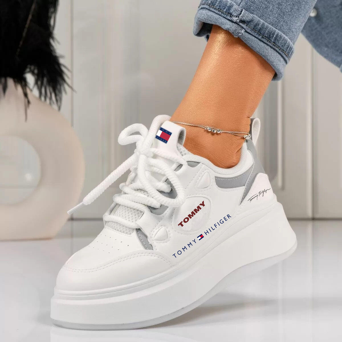 Tommy Hilfiger® 2024 új, kényelmes, lélegző női sportcipők