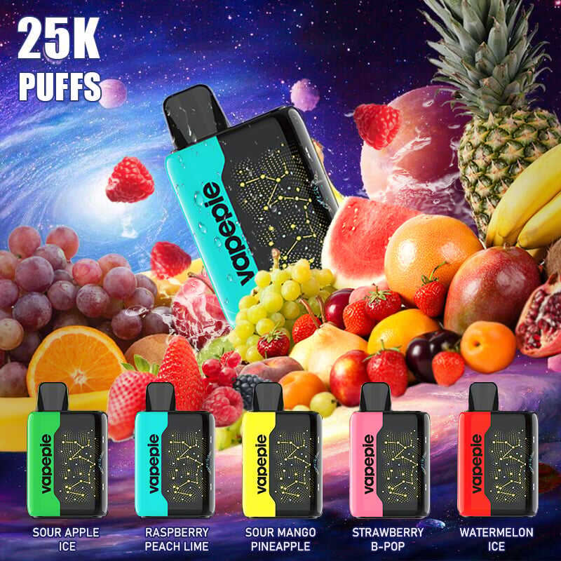 3 sztuki✨VAPEPIE 25000 PUFFS - Zakrzywiony ekran Star Sky （🌌 Dzisiejsza oferta specjalna）