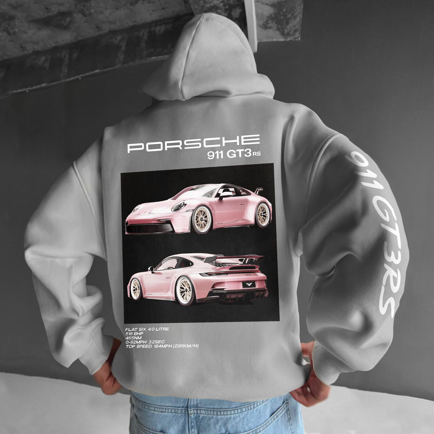 Oversize Sports Car 911 GT3RS Hoodie