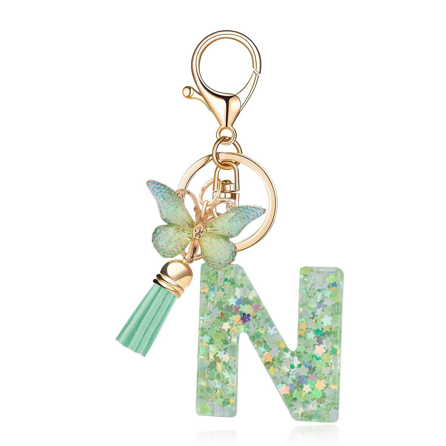 ⏰BUY 1 GET 1 FREE ONLY TODAY🌼Initial Letter Keychains🦋