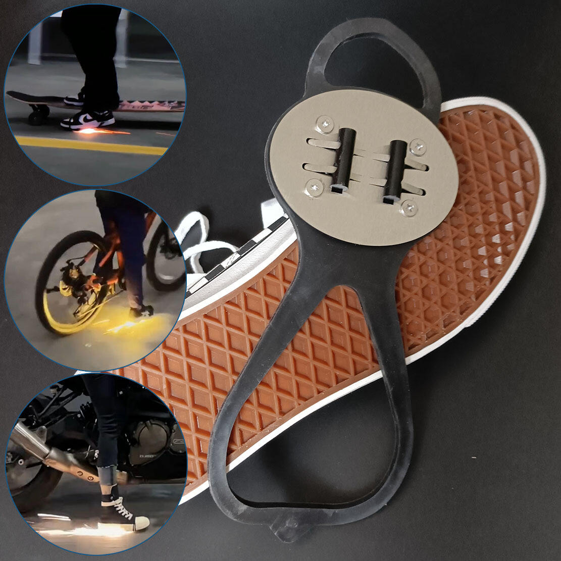 🔥Sparking Flint Pad Shoe Cover for Skateboard & Motorcycle🔥