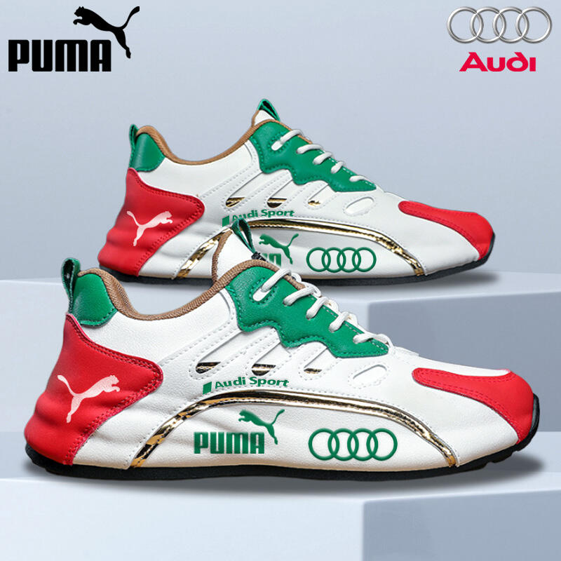 PUMA&Audi Lehké a pohodlné kožené nepromokavé pánské boty