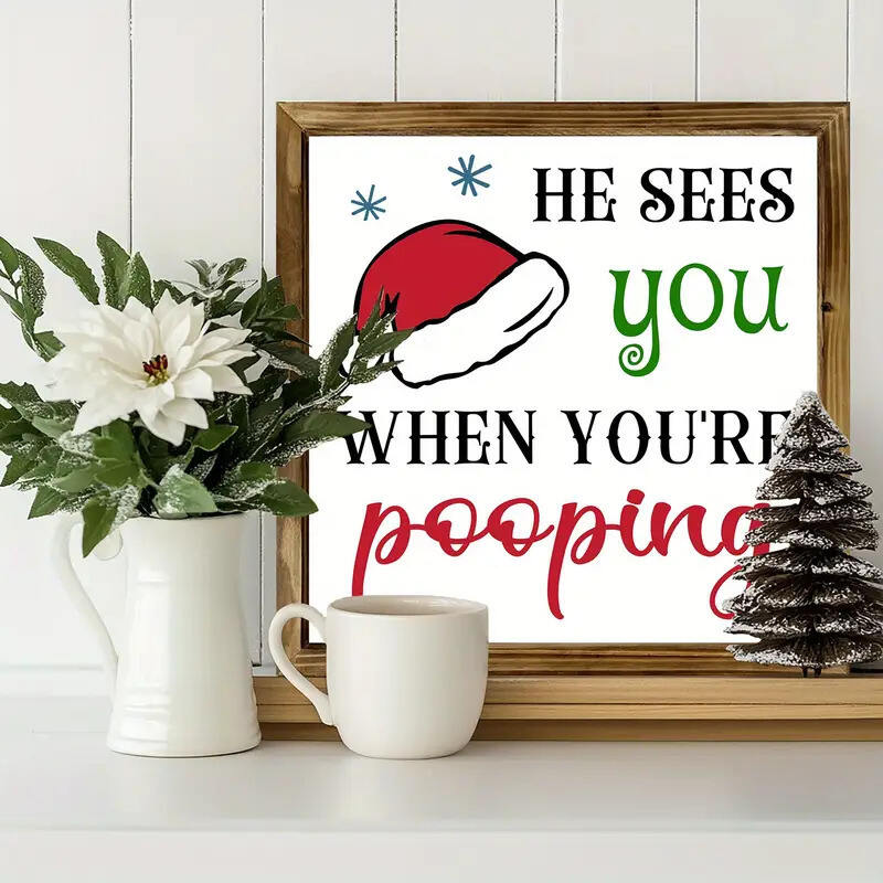 💥Christmas sale - 🎅Christmas Decor Bathroom Sign Home