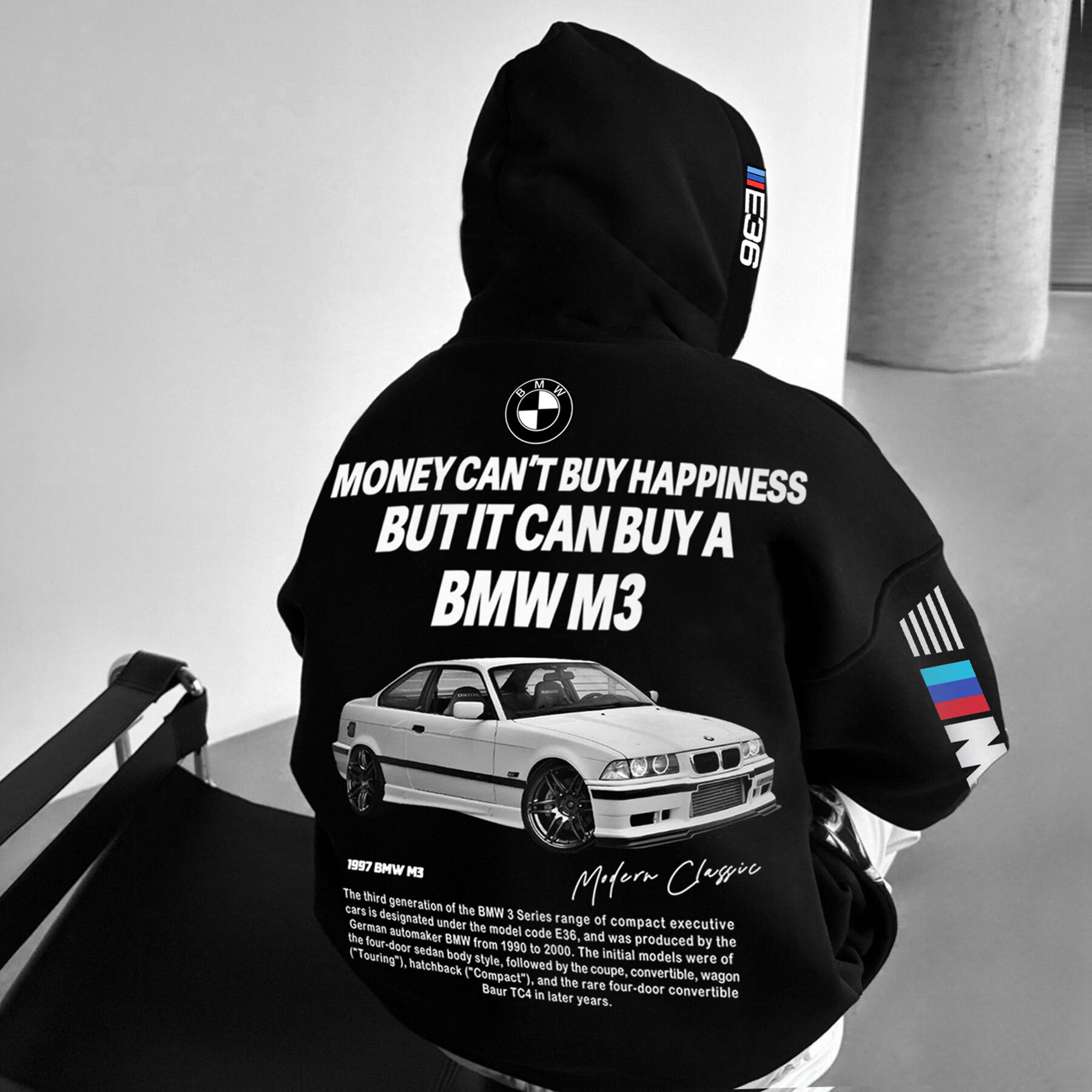 Money Cannot Buy Happiness But It Can Buy This BMW M3 Oversize Sports Car Hoodie