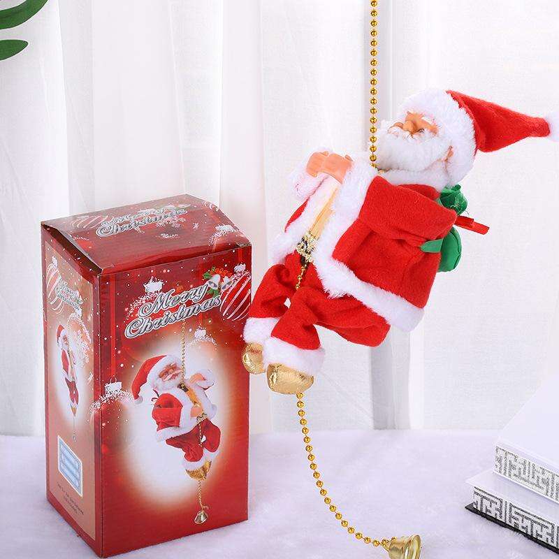 🔥2024 BEST GIFT TO FAMILY🔥Electric Climbing Santa Claus Musical Toys