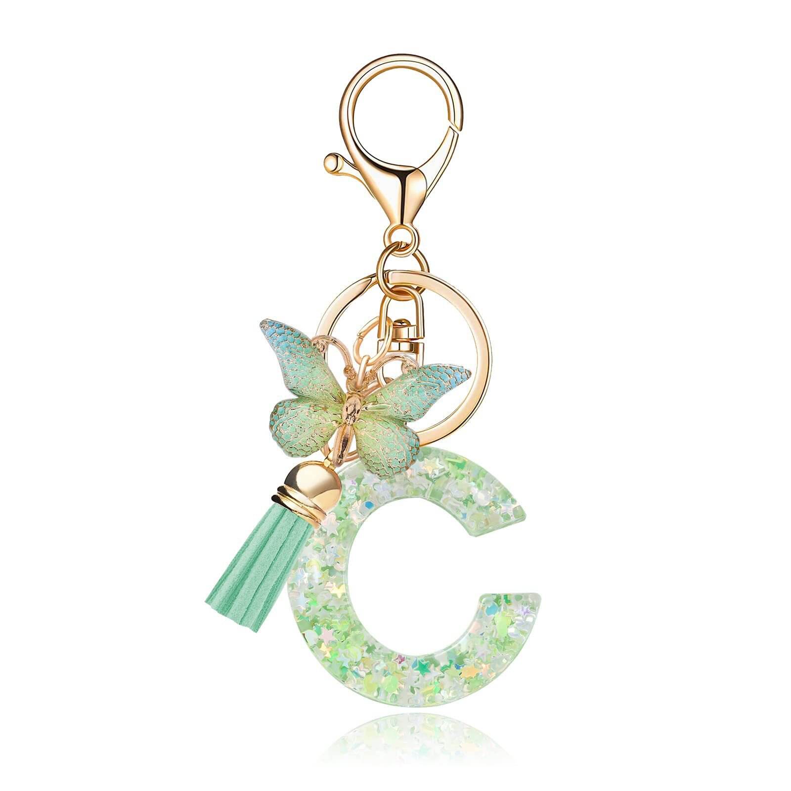 ⏰BUY 1 GET 1 FREE ONLY TODAY🌼Initial Letter Keychains🦋