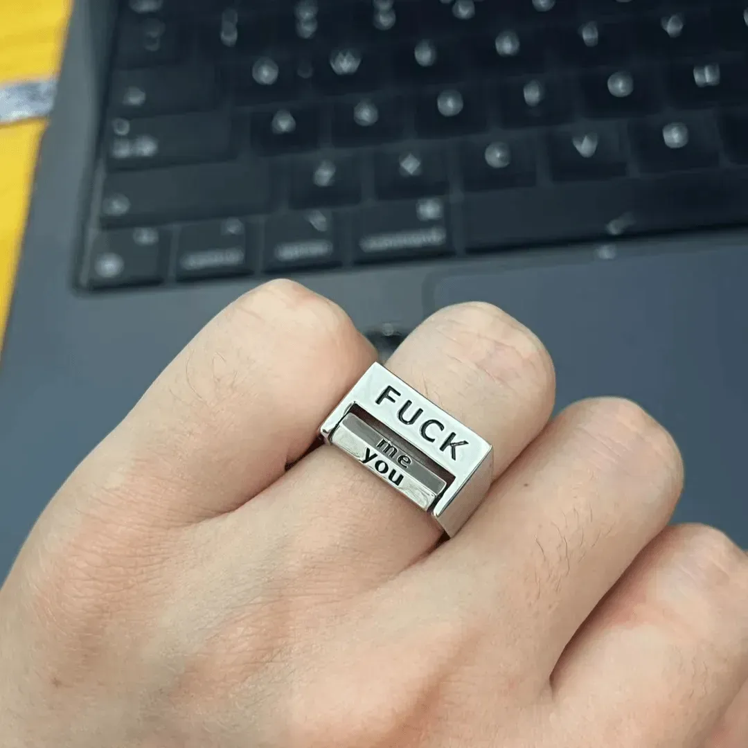 🔥Christmas Pre-Sale 60% OFF 🎁🤣Funny Rotating 'FUCK' Ring