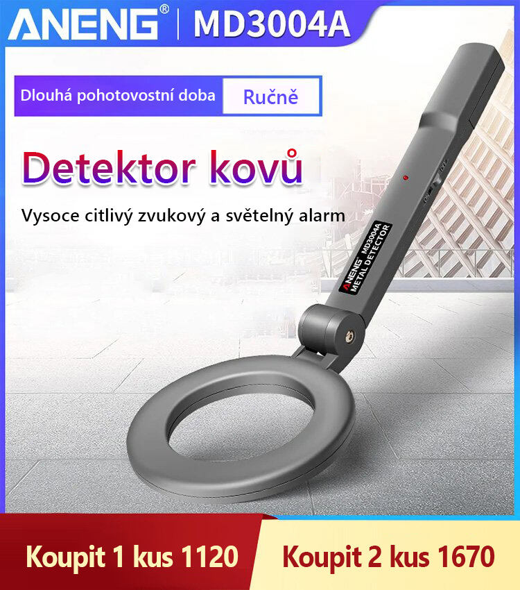 Vysoce citlivý ruční detektor kovů