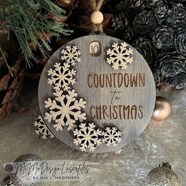 🔥Christmas Sale❄️Snowflakes Countdown to Christmas Sliding Ornament❄️