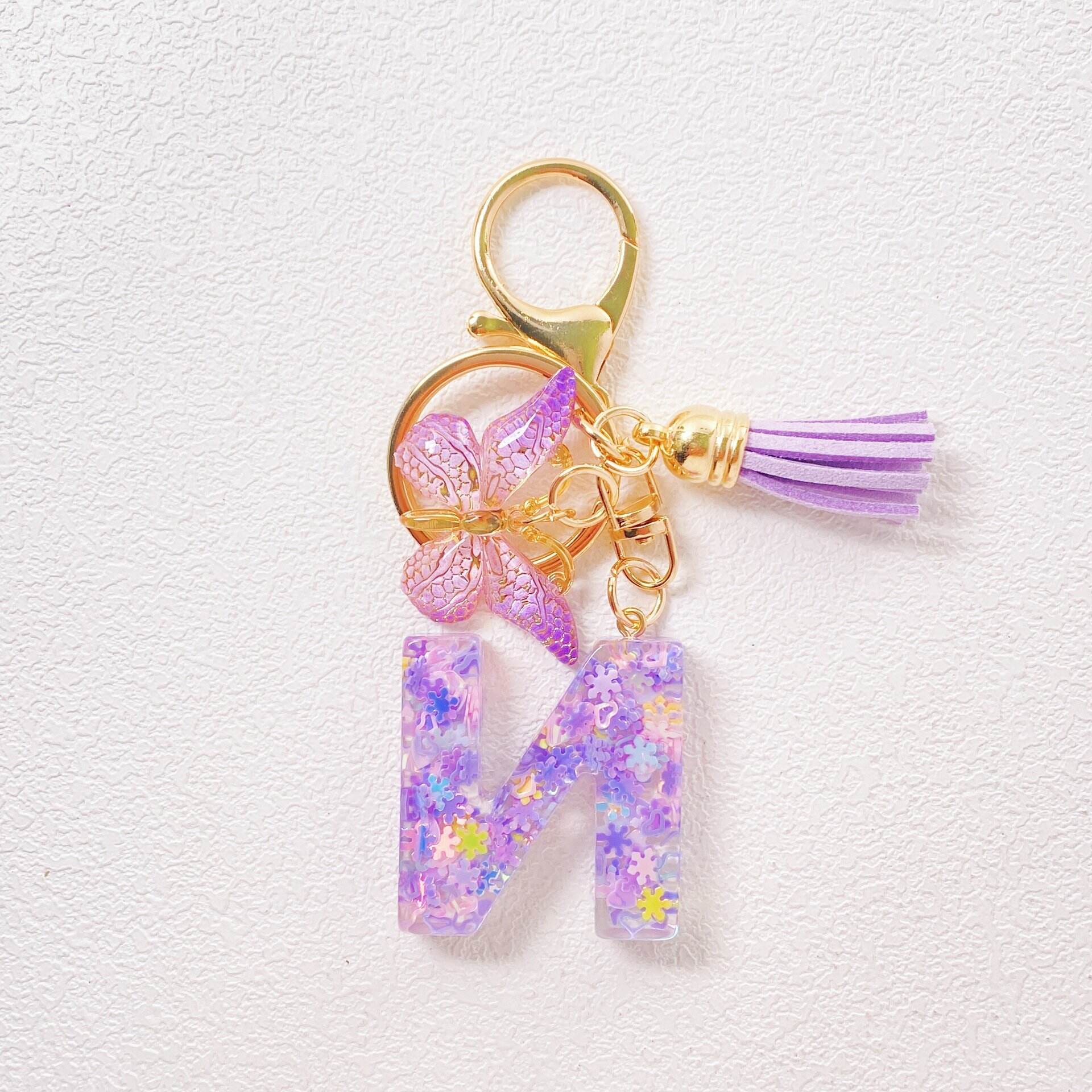 ⏰BUY 1 GET 1 FREE ONLY TODAY🌼Initial Letter Keychains🦋