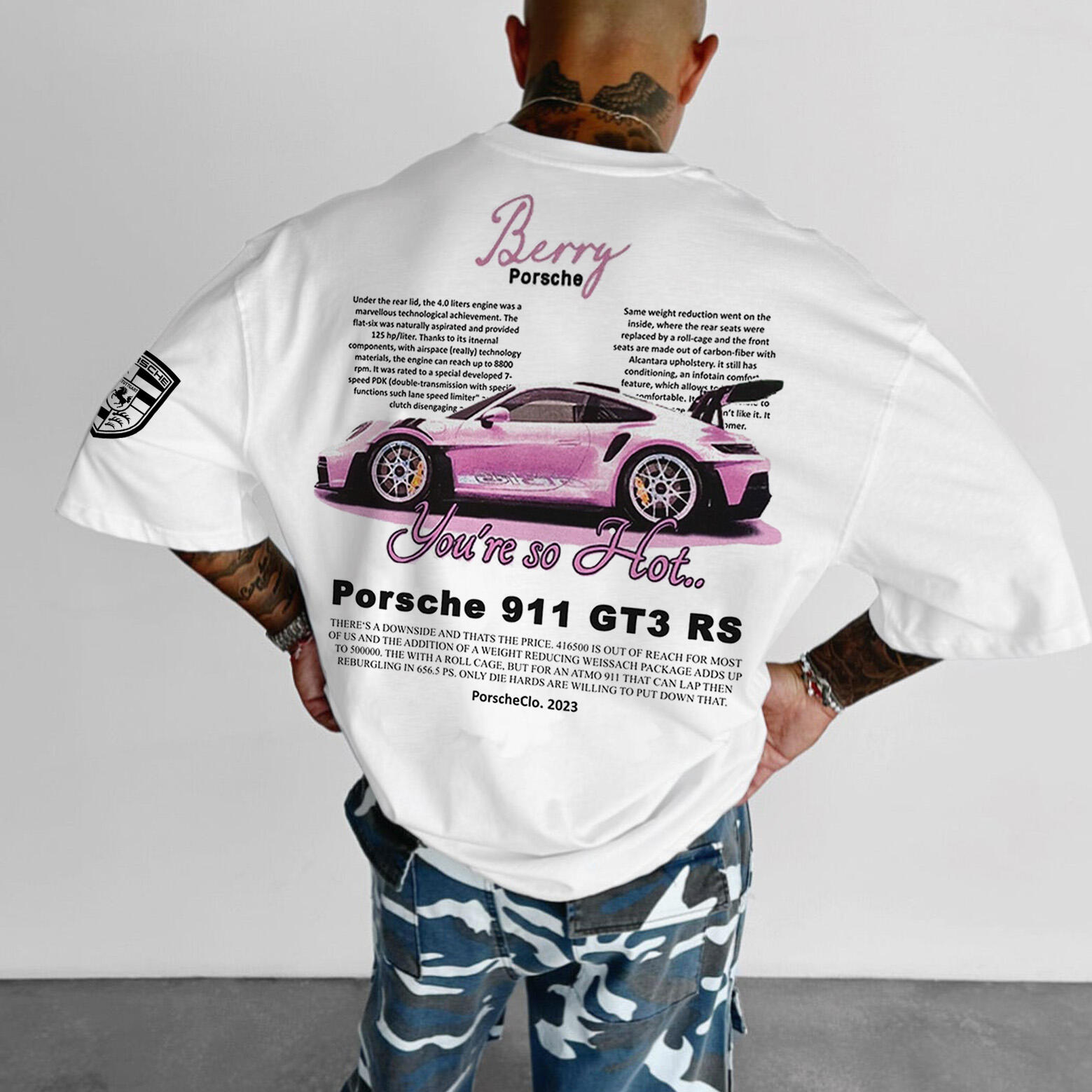 Oversize Sports Car 911 GT3RS Tee