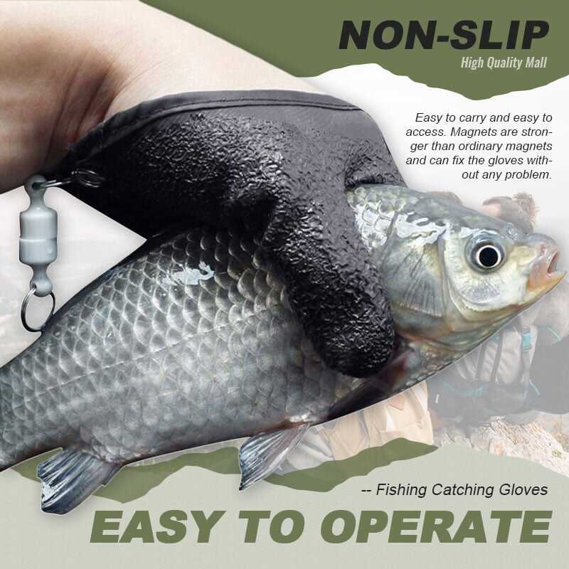 🔥Hot Sale🎣Fishing Catching Gloves Non-slip Fisherman Protect Hand