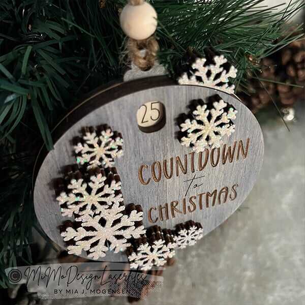 🔥Christmas Sale❄️Snowflakes Countdown to Christmas Sliding Ornament❄️