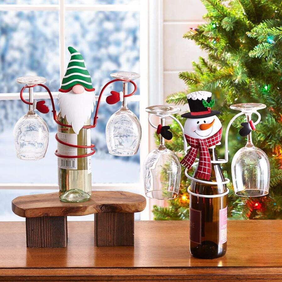 🔥Christmas Sale🍷Snowman Wine Rack Bottle