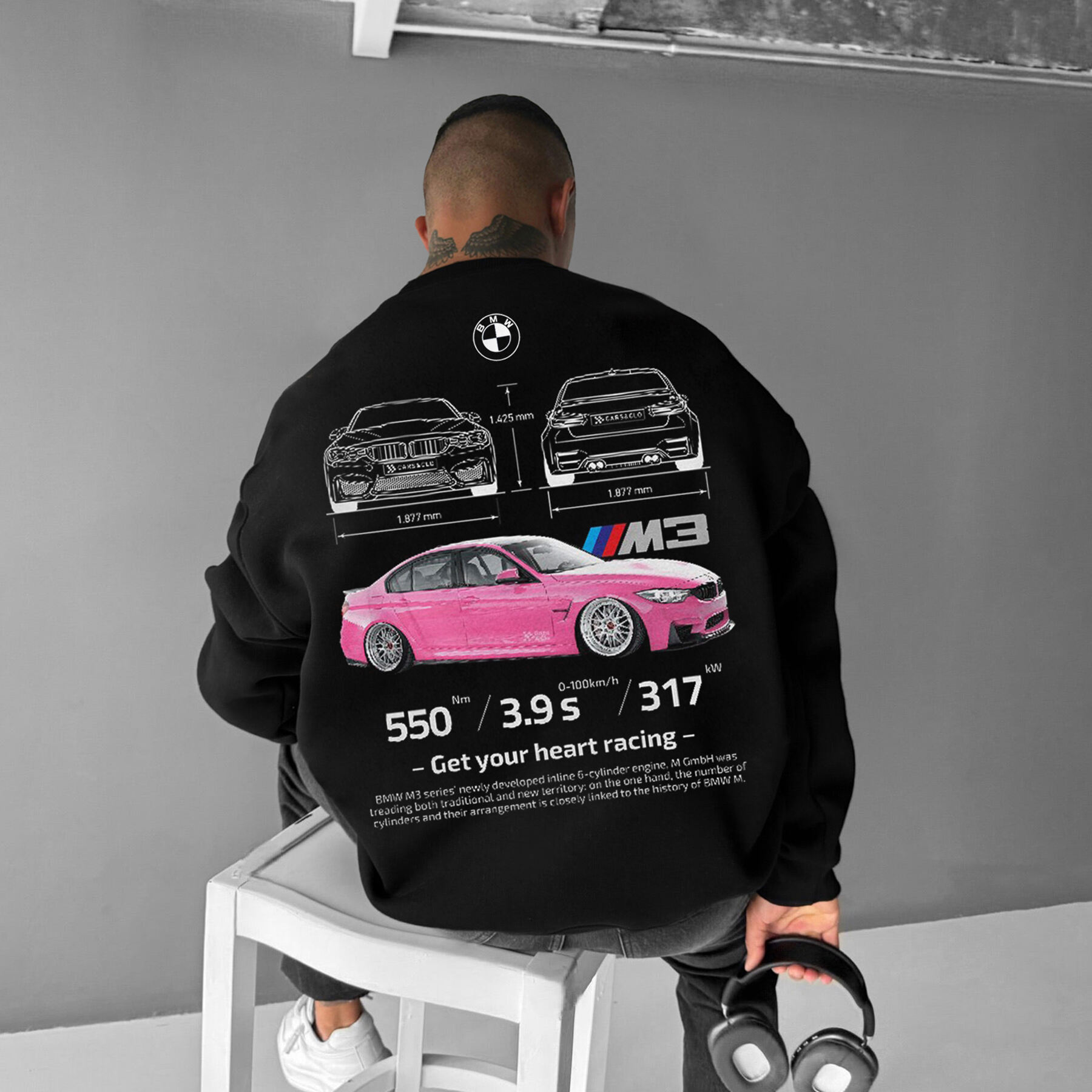 Oversize Sports Car Sweatshirt