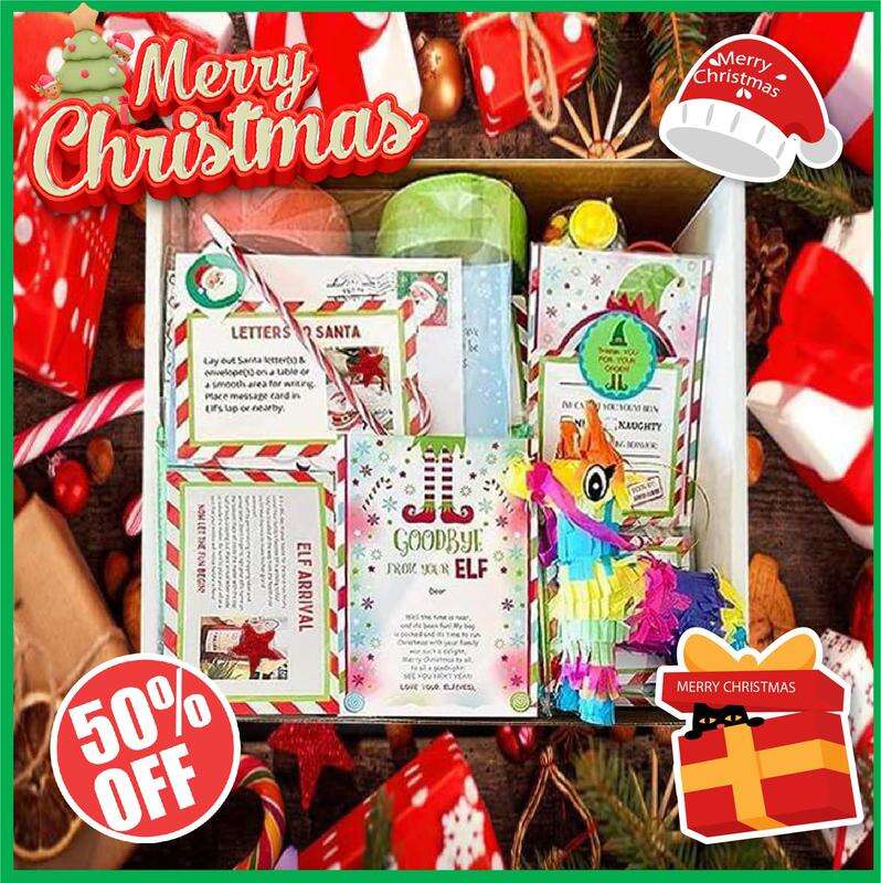 🎄Christmas Sales 50% 🔥 2024 Elf Kit 24 Days Of Christmas,Elf On The Shelf 24 Day Kits