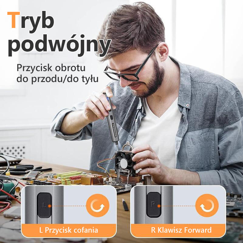 Mini wkrętak elektryczny, zestaw wkrętaków precyzyjnych z 28 końcówkami magnetycznymi