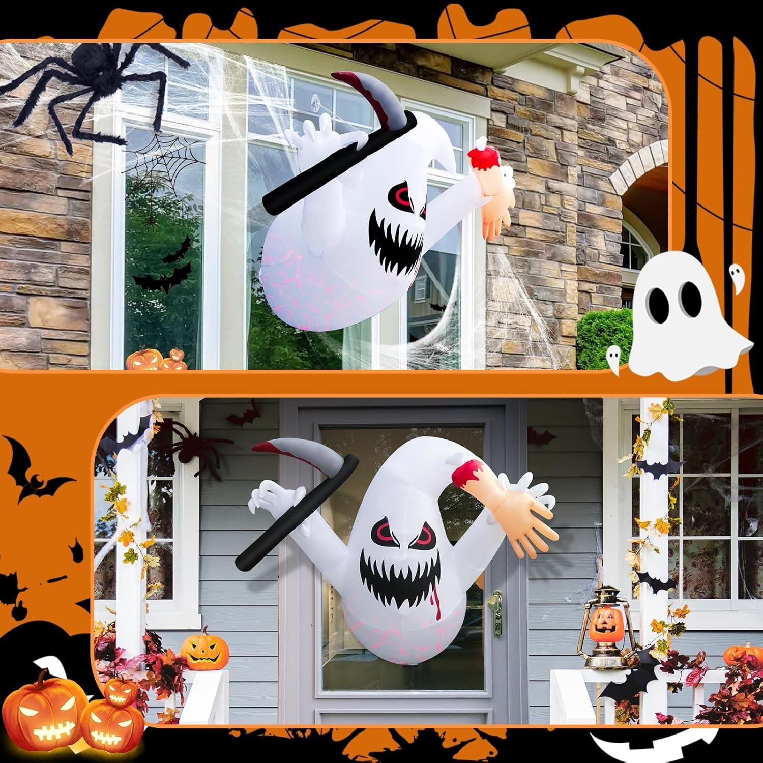 💥Last Day 55% OFF👻LED Halloween Inflatable Ghost