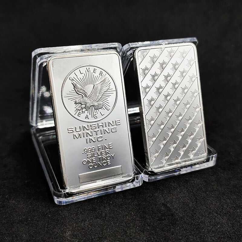 🔥🔥$6.65 Today 1OZ SUNSHINE MINTING Encapsulated Silver Bar