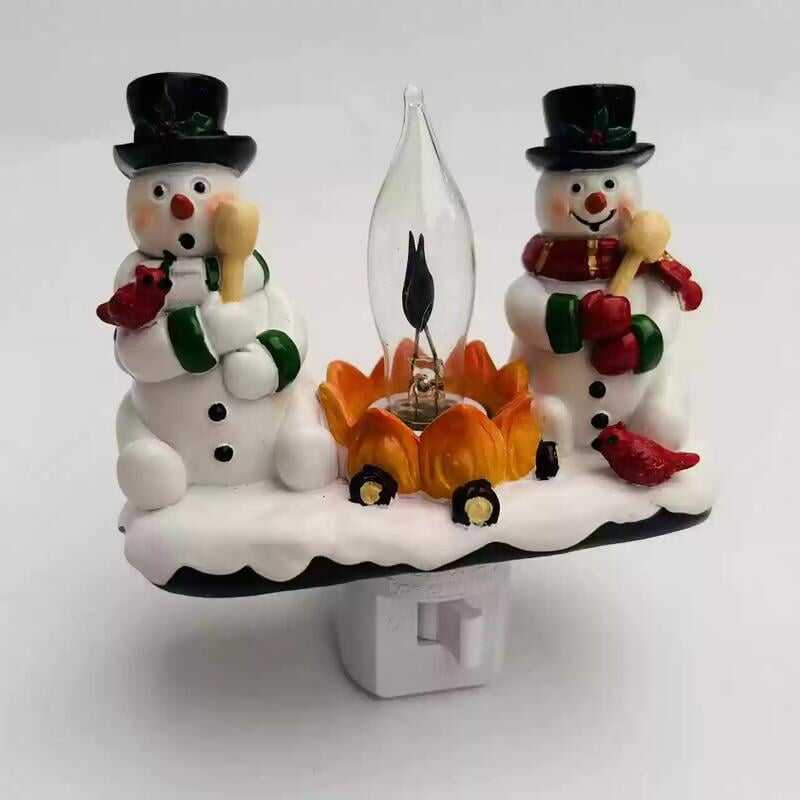 🎄2024 ✨Marshmallow Snowmen Flicker Nightlight