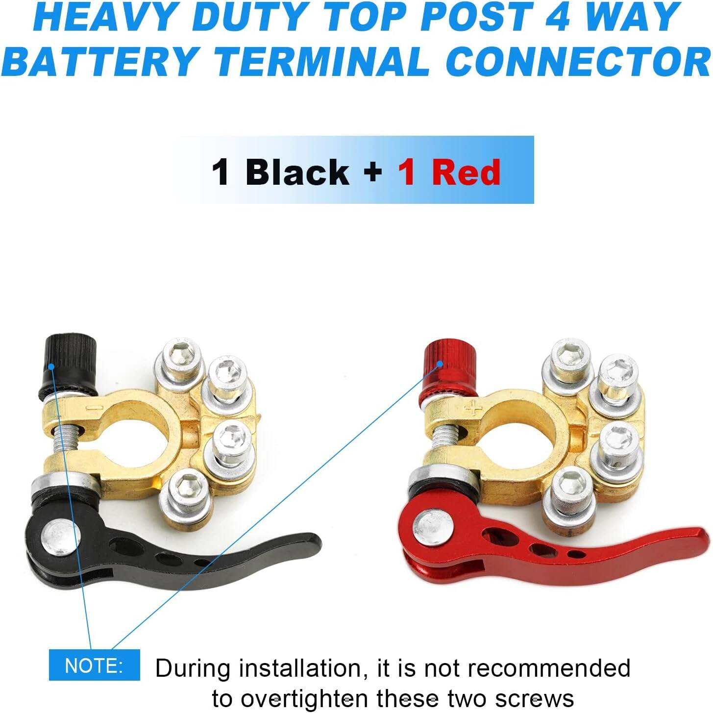 🔥Hot Selling👍Thickened Brass Car Battery Pile Head Battery Quick Release Clamp Connector