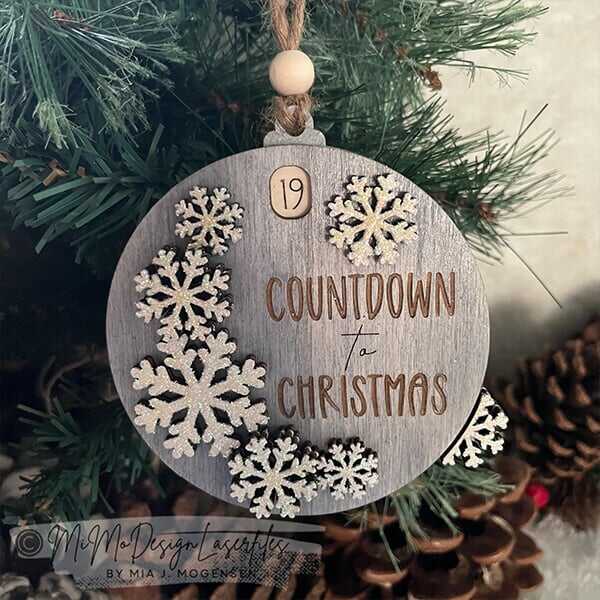 🔥Christmas Sale❄️Snowflakes Countdown to Christmas Sliding Ornament❄️