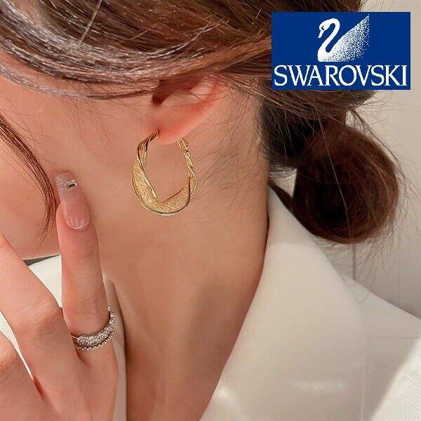 🔥 Sleva 50 % 🔥 Swarovski náušnice z bílého zlata (dárková krabička)