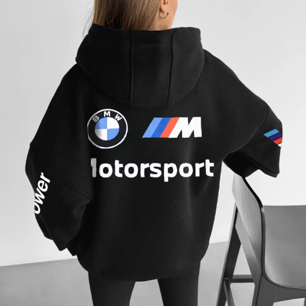 Oversized Racing Graphics Hoodie