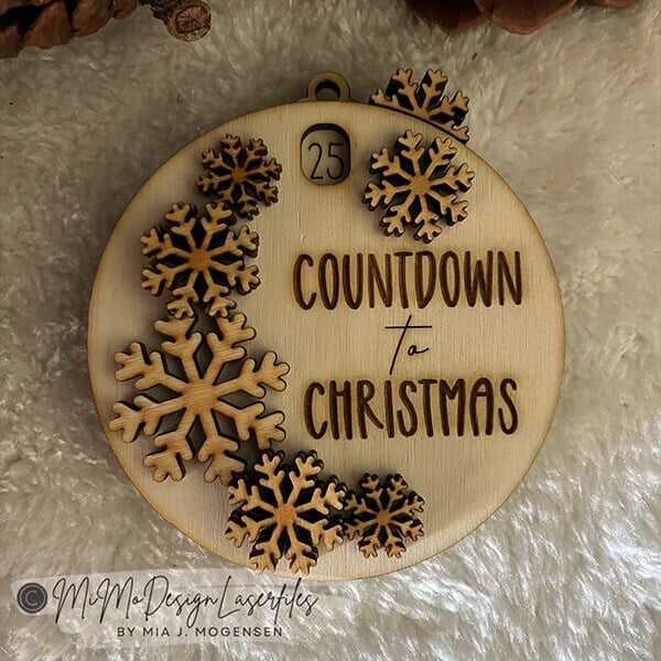 🔥Christmas Sale❄️Snowflakes Countdown to Christmas Sliding Ornament❄️