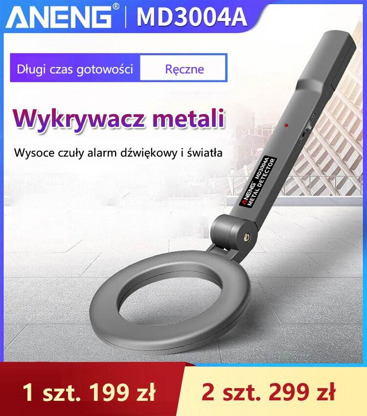 Ręczny wykrywacz metali o wysokiej czułości