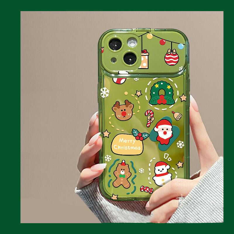 🎄Christmas Tree Pendant Flip Mirror Case Cover For iPhone🎅