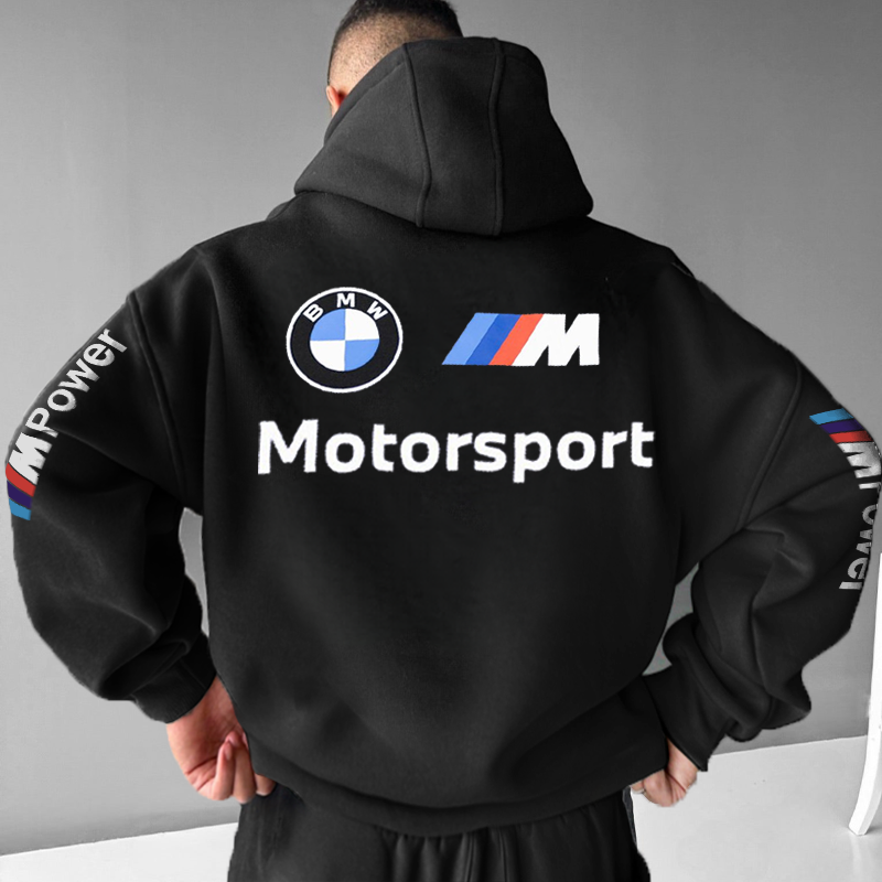 Oversized Racing Graphics Hoodie