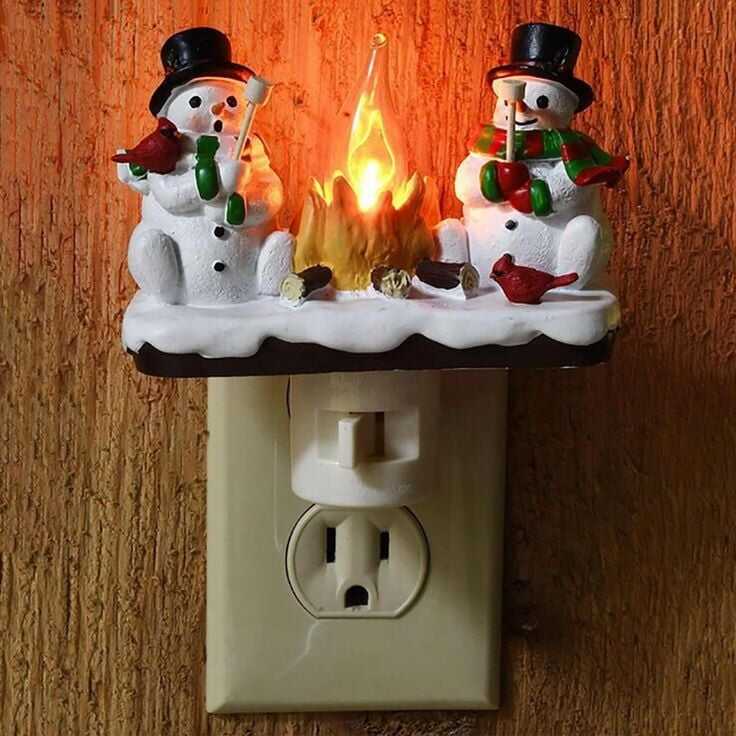 🎄2024 ✨Marshmallow Snowmen Flicker Nightlight