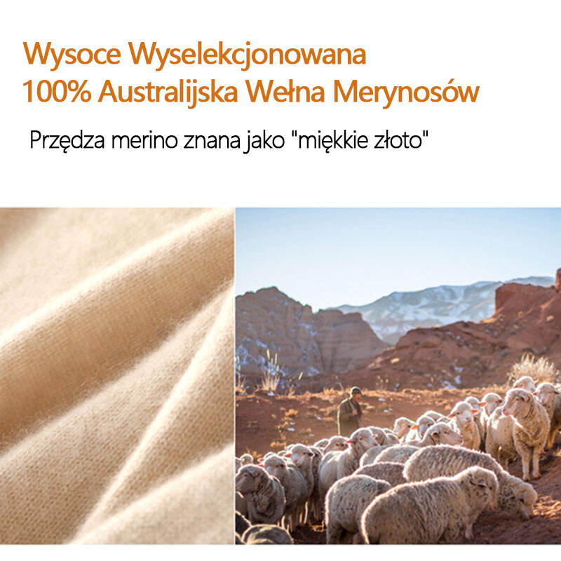 🔥Gorąca wyprzedaż BFCM - 100% sweter z długim rękawem i okrągłym dekoltem z australijskiej wełny merino