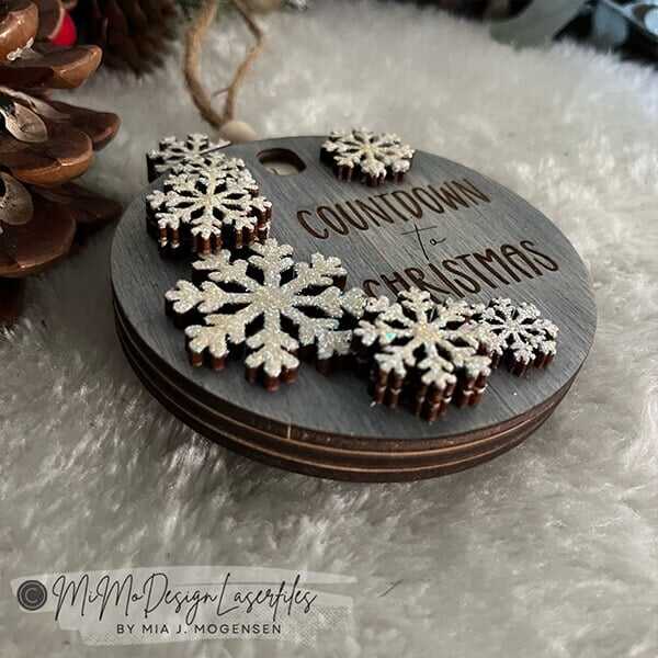 🔥Christmas Sale❄️Snowflakes Countdown to Christmas Sliding Ornament❄️