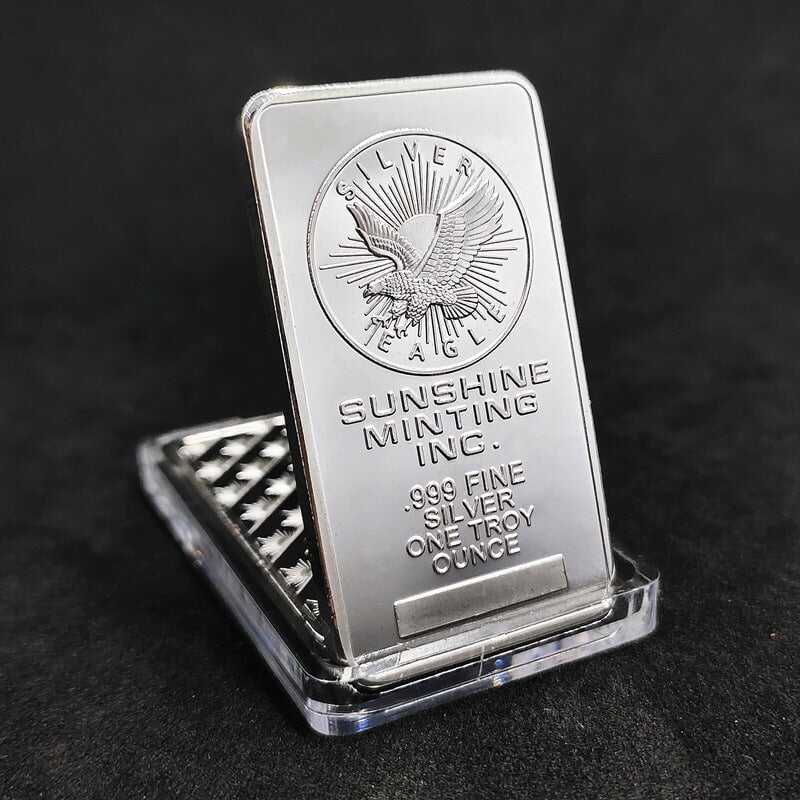 🔥🔥$6.65 Today 1OZ SUNSHINE MINTING Encapsulated Silver Bar