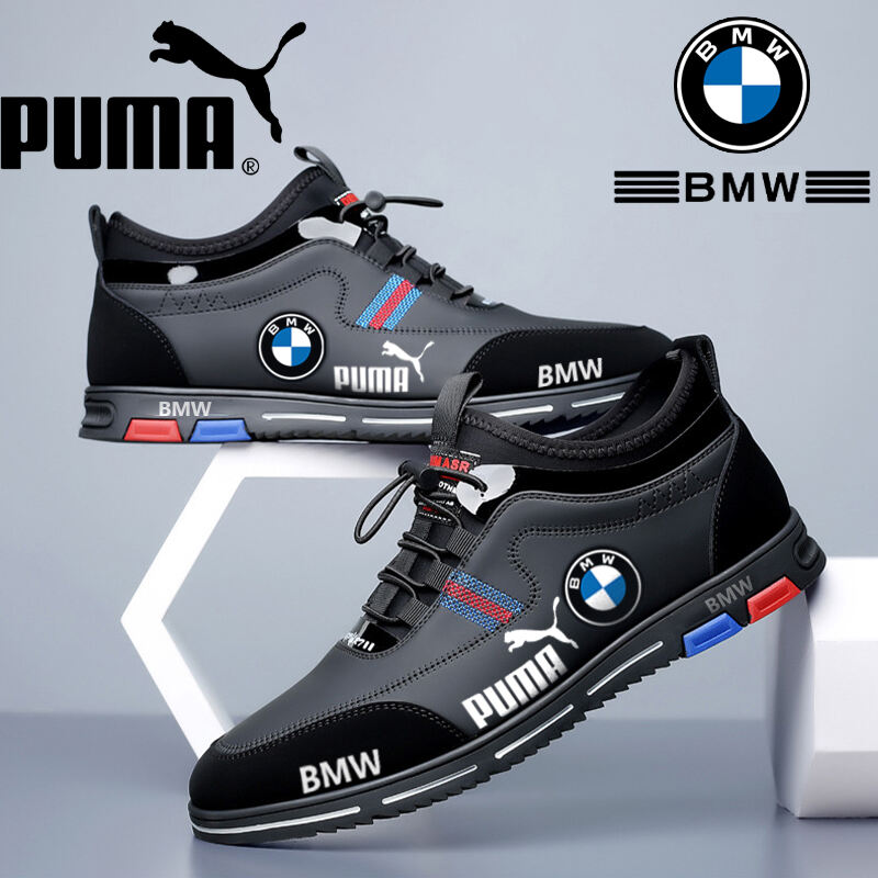 PUMA®&BMW®  Męskie buty skórzane na miękkiej podeszwie