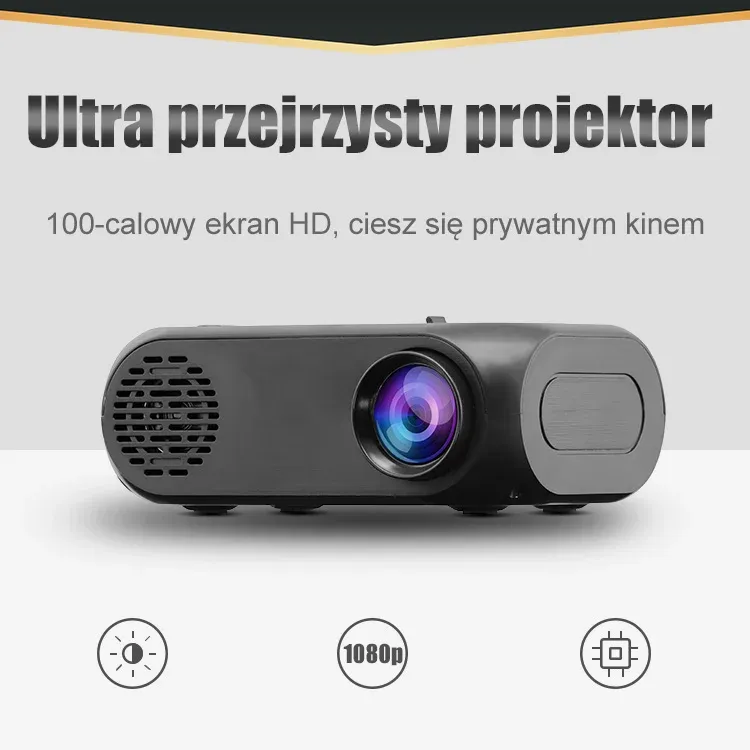 Ultra Jasny i Wyraźny Projektor - Idealny do Domowego Kina i Prezentacji