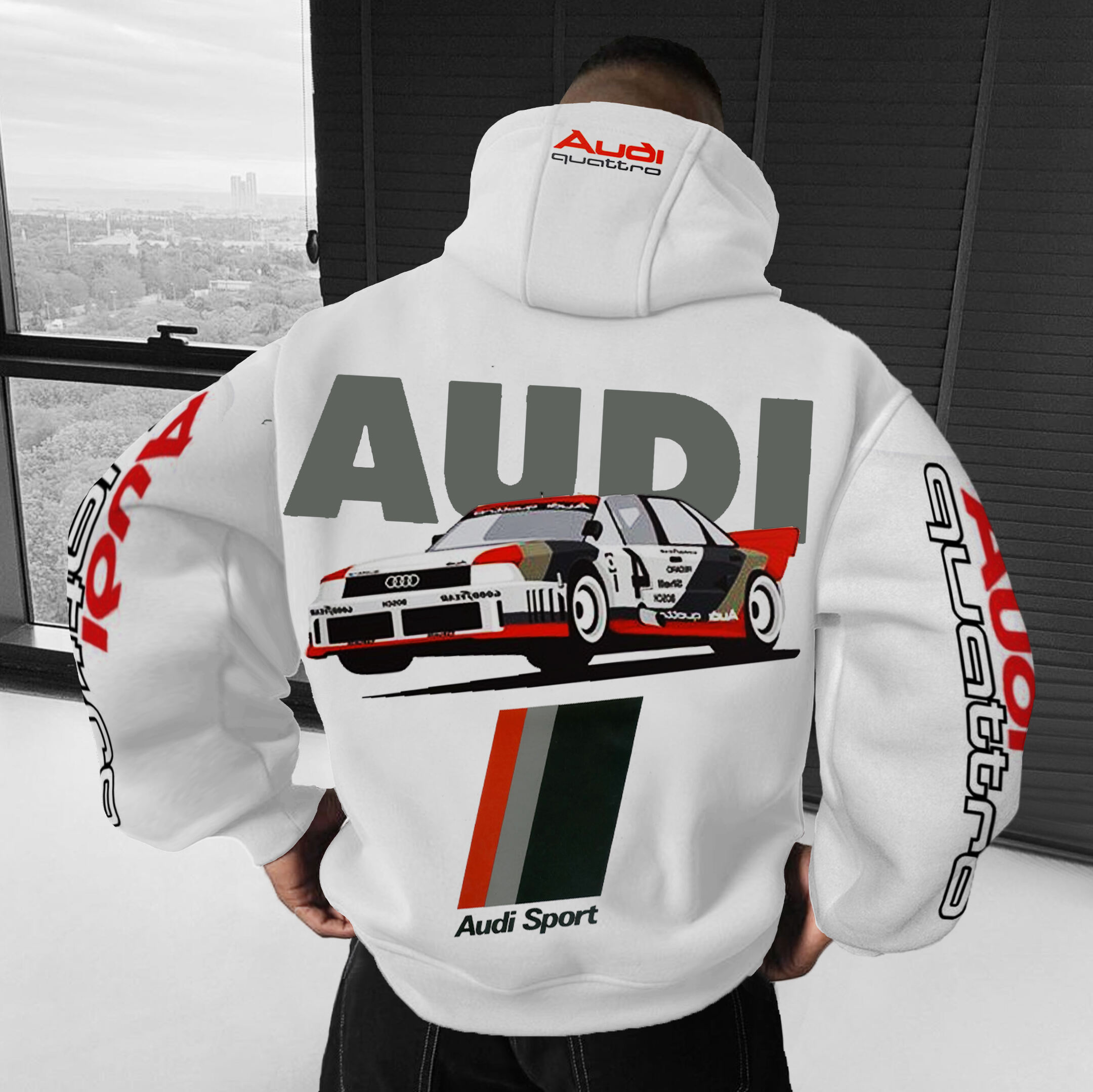 Unisex Oversized AUDI Racing Streetwear Hoodie