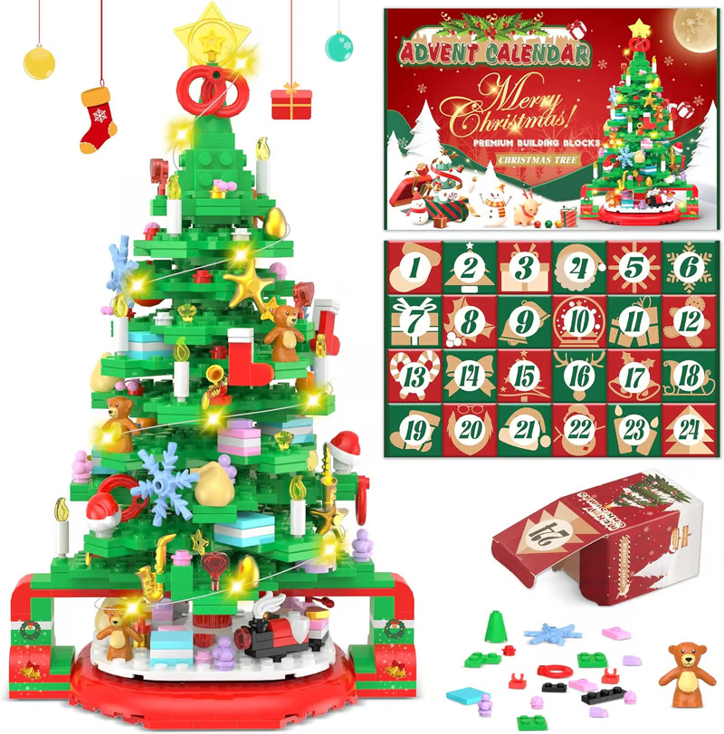 ✨Last Day 60% OFF 🎁Advent Calendar 2024 Christmas Tree Building Set