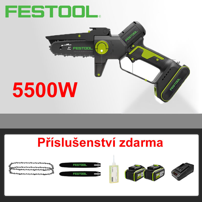 【50% off】Přenosná lithiová řetězová pila FESTOOL 5500W s vysokým výkonem