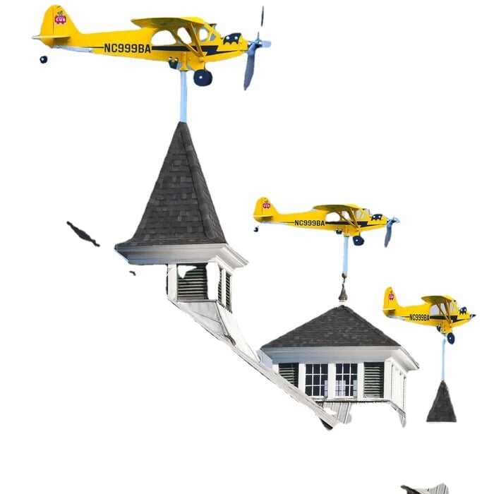 🔥60%OFF-Piper J3 Cub Airplane Weathervane🎁New Year's gift for flight lovers