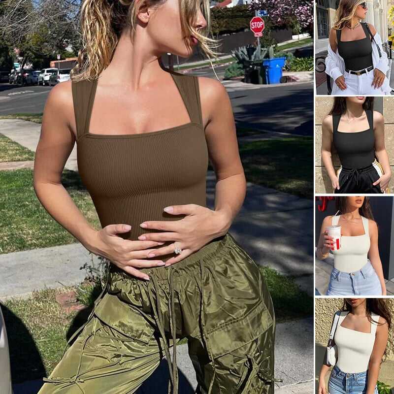 🔥✨Last Day 60% OFF✨Sleeveless Tummy Control Tank Tops Bodysuits