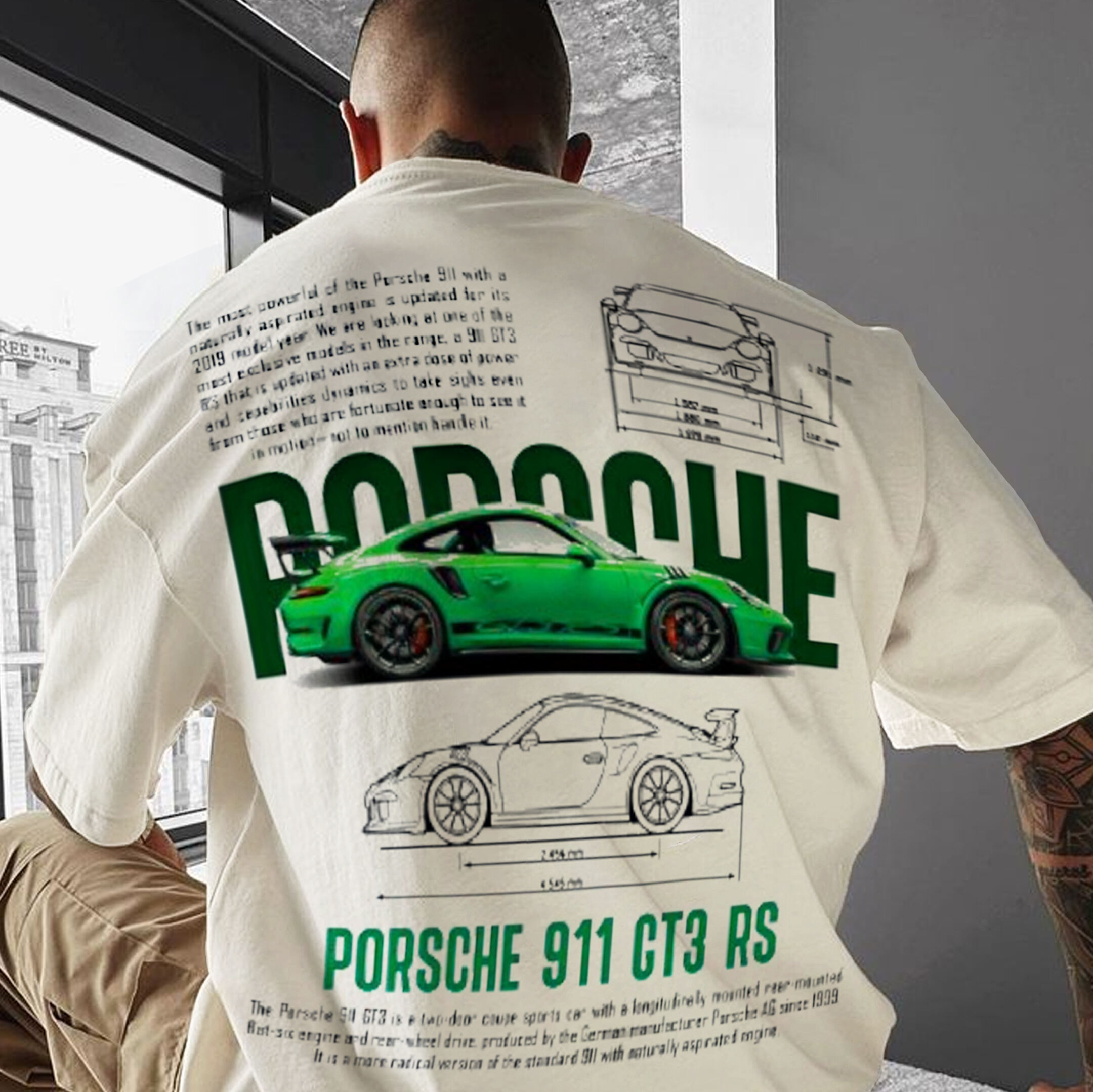 Unisex Oversized 911 GT3 RS Racing Streetwear T-shirt