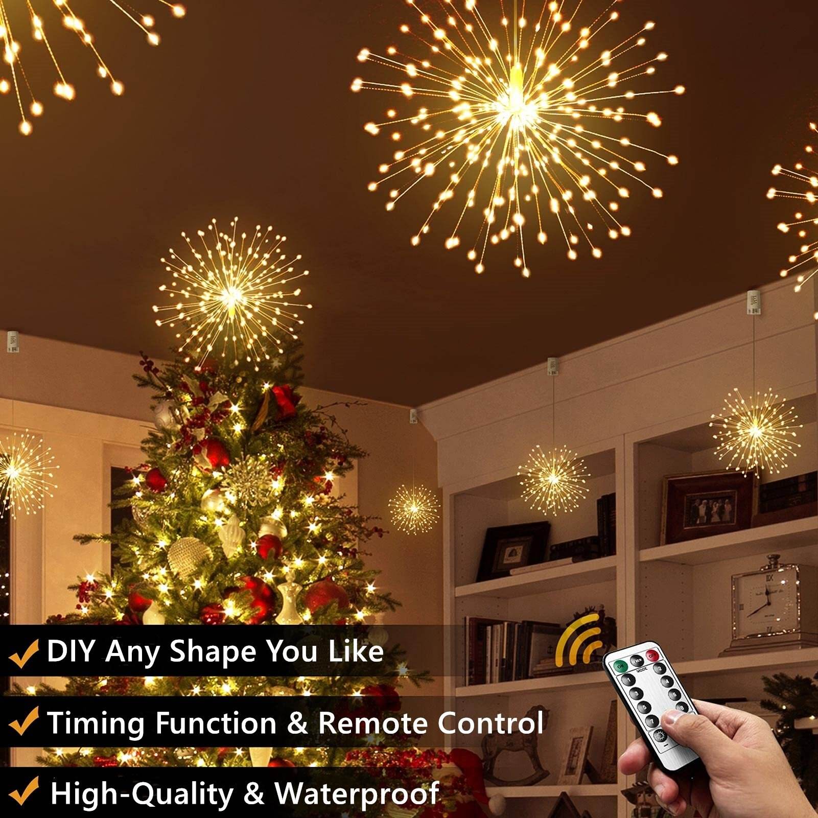 💥CHRISTMAS HOT SALE  60% OFF✨🎄Hanging Starburst Fairy Lights for Christmas