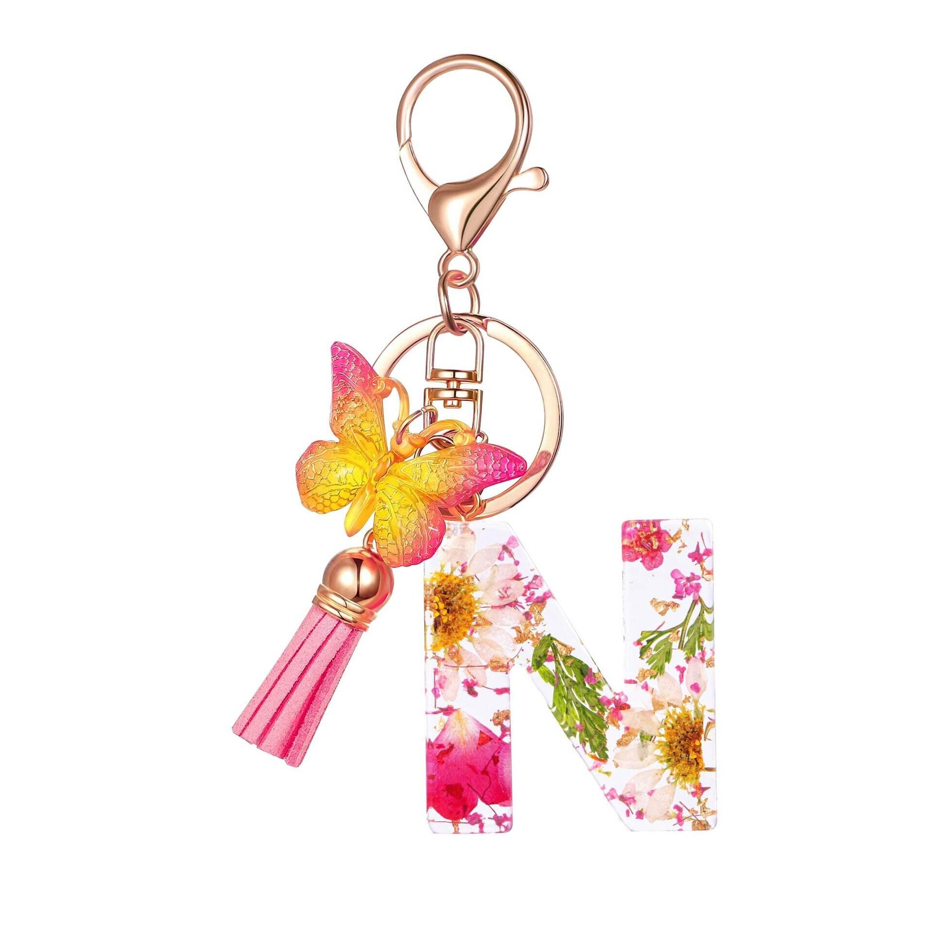 ⏰BUY 1 GET 1 FREE ONLY TODAY🌼Initial Letter Keychains🦋