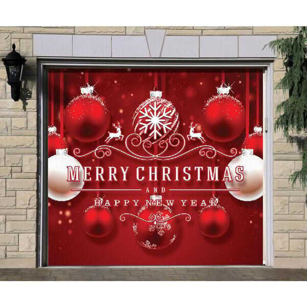 Snow garage door banner ornament