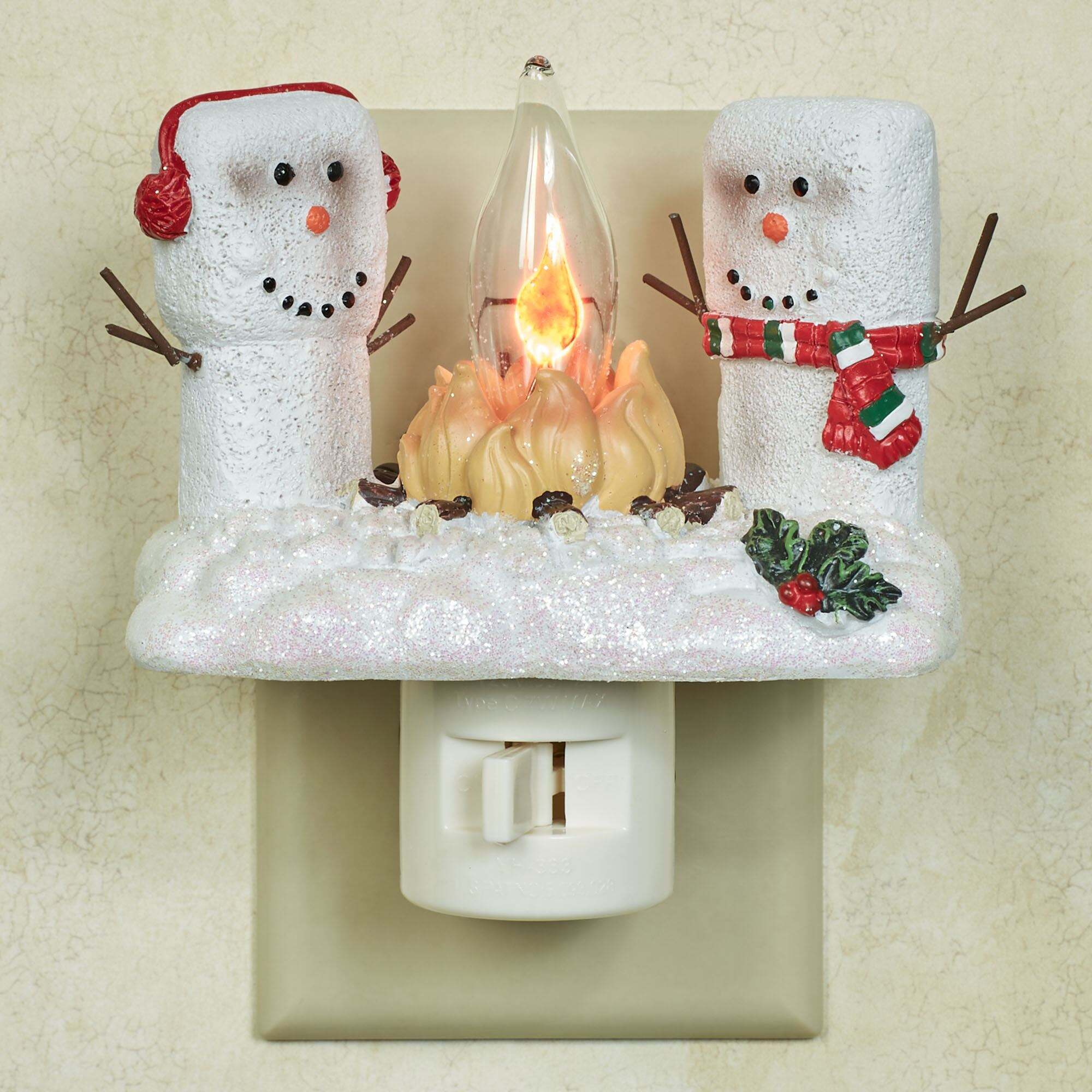 🎄2024 ✨Marshmallow Snowmen Flicker Nightlight