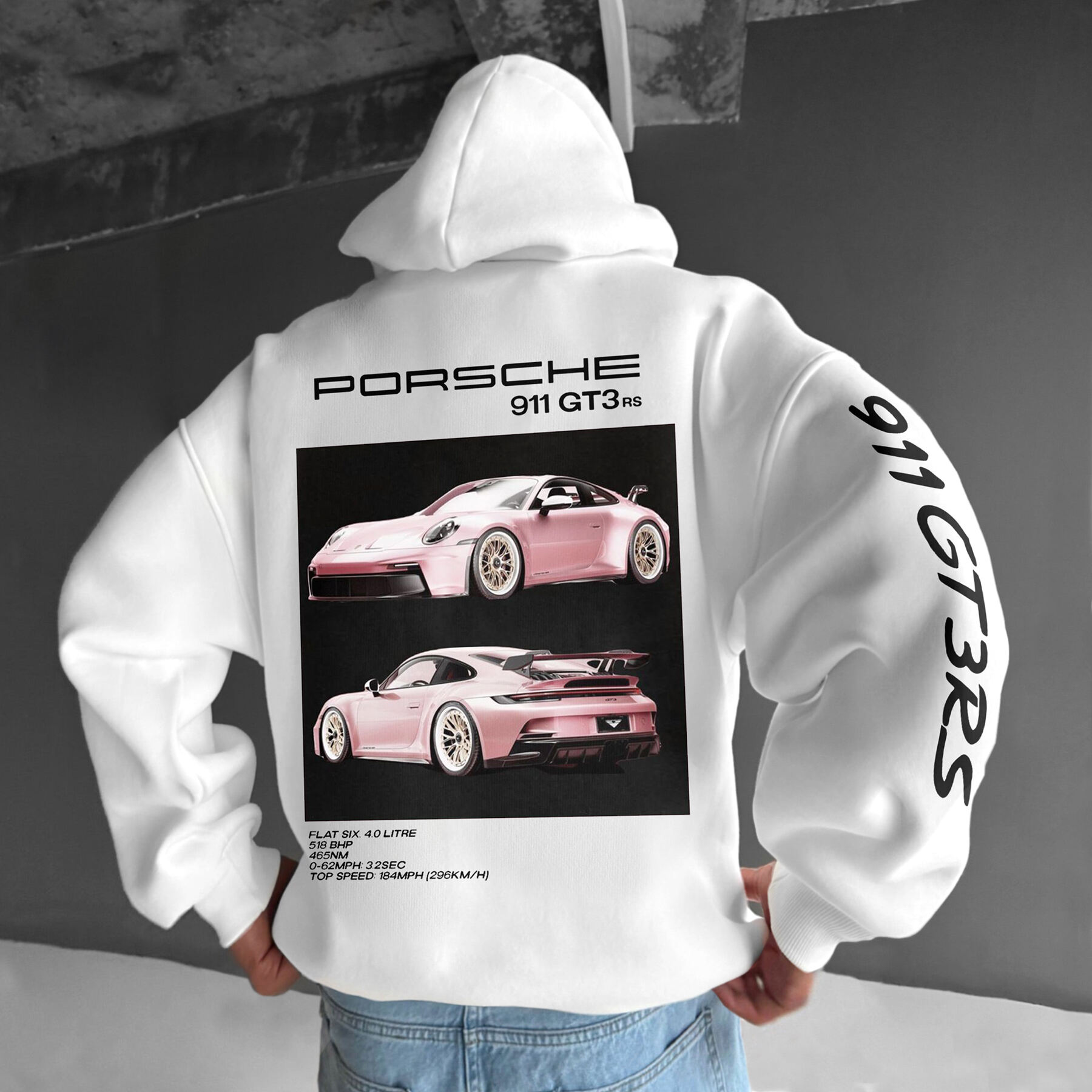 Oversize Sports Car 911 GT3RS Hoodie